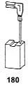 Balais de Charbon Asein 0161 pour Bosch Scie GKS 54 CE, Bosch Scie PKS 54 CE - 6,3x12,5x22mm - 0,25x0,49x0,87'' - Avec ressort, cable et connecteur - Remplace les pièces d'origine 1.607.014.133