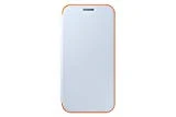 Samsung Coque Folio à Rabat pour Samsung Galaxy A3 2017 - Bleu/Orange Fluo