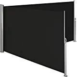 TecTake Store latéral Double Brise-Vue abri Soleil rétractable logement et Soutien Post entièrement en Aluminium - diverses Couleurs et Tailles au Choix - (Noir | 200x600cm | no. 402338)