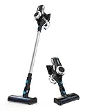 Dcenta Aspirateur Balai sans Fil sans Sac, Aspirateur sans Fil 20000Pa, Puissance 350W, 2 Vitesses modurable, Lithium-ion batterie Remplaçable
