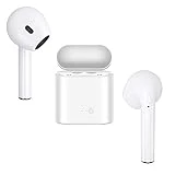 Écouteurs Bluetooth, Écouteurs sans Fil Bluetooth 5.0 avec étui de Chargement Portable, Mic HD Intégré et Son 3D Stéréo, IPX5 Étanche, 24hrs Playtime, pour iPhone Samsung Android Appareil