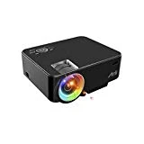 Artlii Retroprojecteur, Videoprojecteur Portable LED Soutien HD 1080p HDMI USB VGA AV SD,Projecteur de Cinéma Maison（Noir）