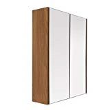 Premier Housewares 2403292 Armoire Murale avec 2 Portes Effet Chêne/Miroir