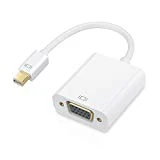 TOPELEK Thunderbolt Displayport vers VGA Plaqué d'Or Câble Adaptateur Convertisseur DP VGA pour Mac/MacBook Pro/Air/iMac Surface Pro 1/2/3