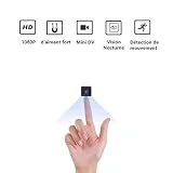 Camera Espion, Gutkam Full HD 1080P Mini Caméra Espion Portable sans Fil Micro Camera Cachée Spy avec Vision Nocturne et Détection de Mouvement pour Micro Caméra de Surveillance de Sécurité