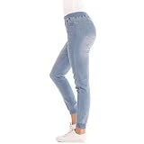 MORCHAN  2018 Femmes Automne élastique Plus Denim lâche Occasionnels Jeans recadrés Combinaisons Collants Pantalon Courts Leggings Knickerbockers(3XL,Bleu Clair)