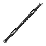 Held Premium Barre de traction/barre de porte | extensible Sport pour cadre de porte Différents - Large | Barre télescopique réglable avec coussinets main | Noir | sans vis à fixer 300 kg - Rouge