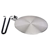 RAINBEAN Adaptateur Induction,Disque convertisseur de Plaque de Cuisson à Induction, Plaque de Diffusion de Chaleur, avec poignée et Base séparables (19 cm)