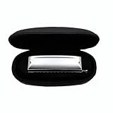 ZTT Professionnel 2 Trous Chromatic Harmonica, Piano Metal Celestine Harmonica Novice Adultes débutants Mise en Route Pratique - Argent