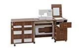 Comfort 2 | Table pour Machine à Coudre | (Oak Kendal Cognac, XL (Air-Lifter to 20kg))