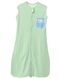schlabigu Gigoteuse d'été Enfant 0.5 Tog - Chouette Vert -0 Mois au 6 Ans (3-4 ans/130cm, Vert)
