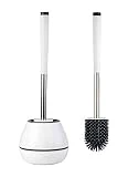 SaaGiio Brosse WC et Support (Blanc et Noir)