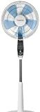 Rowenta VU5640F0 Ventilateur sur Pied Turbo Silence Extrême 40 cm Silencieux Boost Oscillation 4 Vitesses 70W Ventilation Hauteur Ajustable BlBlanc/Bleu