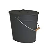 Axentia 333251 Poubelle à cendres Métal Noir 33 x 34 x 28 cm