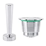 Ensemble Outil de Café pour Nespresso Machine à Café Réutilisable Capsule De Café Rechargeable + Tamper à café