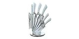 ROYALTY LINE Set de 5 Couteaux en INOX avec Support Acrylique aiguisoir et ciseau KSS750