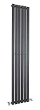 HLA72 Radiateur Vertical Sloane - Acier haut de gamme inoxydable, Anthracite 1800mm x 354mm - 1043 watts - chauffage central. Rang simple de tubes plats de 50mm de large - Design moderne.
