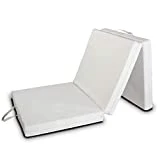 EvergreenWeb Matelas d'appoint Pliant de 10 cm d'épaisseur lit d'appoint lit d'invité futon Pouf Matelas Pliable avec Une Housse Amovible Ultra-Douce et Une Base antidérapante (Futon, 97x200)