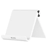 BENKS Support De Bureau L18 V Stand, Portable De Table V-Stand Compatible avec Téléphones Portables iPhone X/XR/XS/XS Max / 8 7 Plus / 6 6s Plus [ Blanc ]