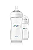 Philips Avent - SCF696/27 - Lot de 2 biberons 330ml avec tétines 3 trous natural