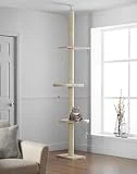 Pippa & Max Arbre à Chat Haut 215cm - 288cm, du Sol au Plafond | Tour Griffoir Chat, Poteau Arbre Chat avec étagères en Bois