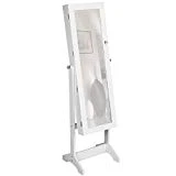 TecTake Armoire à bijoux avec miroir sur pied - diverses couleurs au choix - (Blanc | no. 400764)