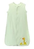 Chilsuessy Gigoteuse Bébé Pyjama d'été sans Manches 100% Coton Tog 0.5, Vert, 110/Hauteur Bébé 110-125CM