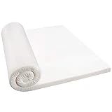 LANGRIA Surmatelas 7.6cm en Mousse à Mémoire de Forme Respirant avec Housse Amovible, Lit Double (135 x 190 x 7.6cm)