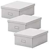 Ikea Smarassel Blanc Grand Format A4 Boîtes de Rangement (27 x 35 x 15 cm) - Lot de 3
