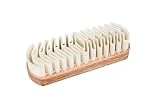 Kaps Brosse en Bois et Caoutchouc-Crêpe pour Nubuck et Daim, Brosse pour Chaussures, Sacs et Accessoires en Cuir