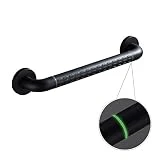 Rampe de sécurité de toilette noire, barre de support de douche de salle de bain avec cercles lumineux de sécurité et bande antidérapante, poignée de baignoire, balustrade de barre d'équilibre pour pe