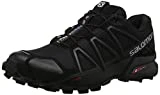 Salomon Homme Speedcross 4, Chaussures de Trail Running, Noir (Black/Black/Black Metallic), Pointure: 44