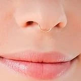 Kingus chirurgical en acier inoxydable mince petit anneau ouvert nez Anneau Septum Hoop 0.8mm Cartilage Boucles d'oreilles 10mm, Or