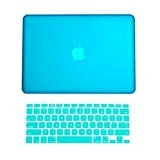 Topideal 2 en 1 Mat givré Coque rigide pour MacBook Unibody Blanc 33 cm 33 cm (modèle : A1342 à partir d'octobre 2009) + clavier Coque, plastique, bleu eau, 13' (33 cm)
