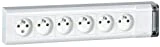 Legrand LEG50611 -Bloc multiprise fixable de 6 Prises murales 2 pôles avec terre sans cordon - 16 A, 230 V, 3500 W - Blanc - 050611