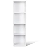 Homfa Étagère Bibliothèque Armoire Etagère de Rangement pour Livres Bureau Salon (Blanc)