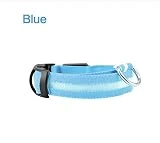 LED bleu collier de chien de compagnie veilleuses de sécurité colliers de préchauffage clignotant collier laisse chien anti-perte fluorescent colliers lumineux fournitures pour animaux de compagnie