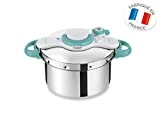 Seb P4624816 ClipsoMinut' Easy Autocuiseur Inox Tous feux dont induction et Livres 100 recettes Acier Inoxydable Bleu 7,5 L
