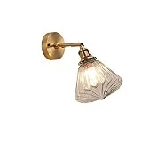 KONLL Tout Bronze Lumière De Luxe Applique Murale Salon Moderne Lanterne Murale Personnalité Creative Lit Liseuse Allée Balcon Chambre Applique Murale (Color : Brass)