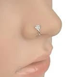 Dasuke - Faux piercing de nez en forme d'anneau avec zirconium - Se pince sur votre narine