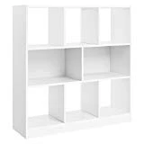 VASAGLE Bibliothèque Ouverte, Étagère de Rangement sur Pieds, Dimensions: 97,5 x 30 x 100 cm (L x l x H), Blanc LBC52WT
