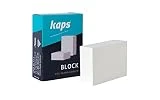 Kaps Gomme pour Cuir Nubuck et Daim, Élimine les Taches, Gomme Nettoyante pour Chaussures, Sièges Véhicule, Revêtements de Cuir et Accessoires, Block