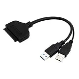 Morza 22 Broches SATA Câble Adaptateur USB 3.0 pour 2,5 Pouces SATA Disque Dur Compatible avec Windows 10/8/7