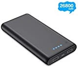 Trswyop Batterie Externe 26800mAh, Chargeur Portable [4 LED Indicateurs de Niveau de Charge] Ultra-Haute Capacité Power Bank avec 2 USB Ports Batterie de Secours pour Smartphones et Tablettes
