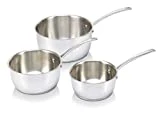 Bekaline 13516974 Belvia Série de 3 Casseroles en acier inoxydable 16/20 cm