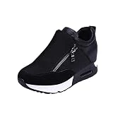 VJGOAL Sneakers Femme Compensees Fond Épais Augmentation dans Mode Sneakers Femme Blanc Plateforme Chic Basket Femme Pas Cher Sneakers Fille Chaussure Femme Ete Sandales Orthopediques Femmes