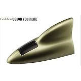 Dirigé par L-Yune 130 * 60 * 70mm Voiture LED Antenne Décoration Requin Antennes 3D Cool for Ford Focus 2 3 Fiesta Mondeo Kia Rio Ceed Sportage 2017 (Color : Gold)