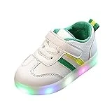 Bébé Chaussures Basses Rayé LED Lumineuse Baskets,Alaso Brillant Veilleuse Barre Bambin Gamins Enfants Lumière Up Lumineux Chaussures de Sport