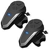 BETOWEY BT-S3 Intercom Moto Duo Pour 2 Casques Bluetooth Kit Main Libre Headphones Intégrable Au Casque Moto Ski