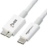 AmazonBasics Câble USB Type-C vers Micro-B 3.1 2e génération - 0,9 m - Blanc